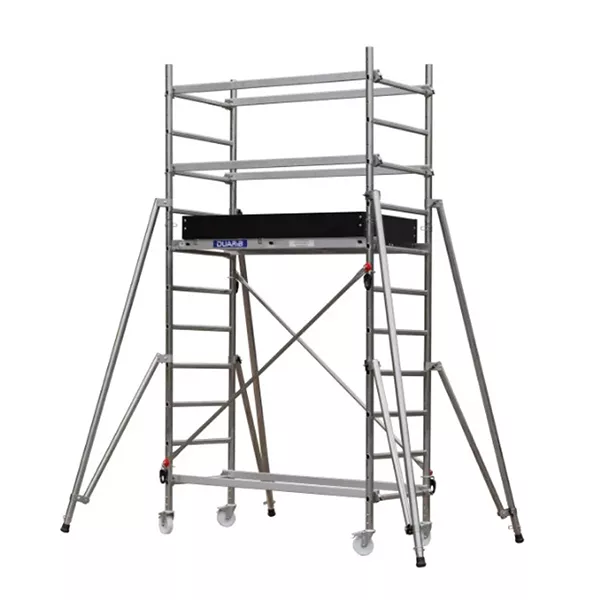 Echafaudage roulant alu - Longueur 1.50m - Embase simple - Hauteur de travail max 3.90m