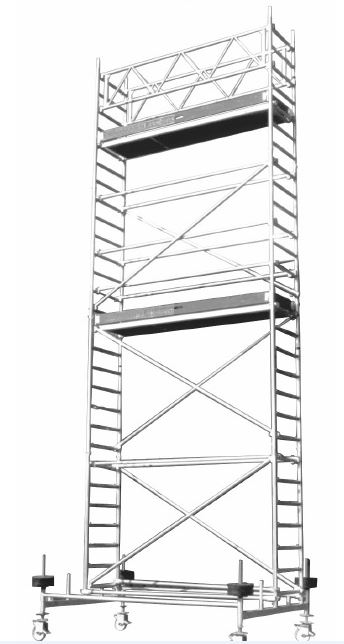 Echafaudage alu roulant: 6,20 x 2,85m
